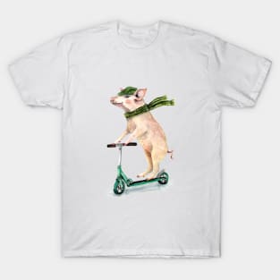 Piggy on a scooter T-Shirt